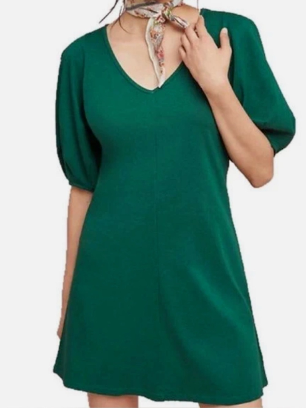 Velvet by Graham & Spencer for Anthropologie Green V-Neck Dress Size Small NWT